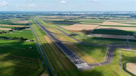 Amsterdam Schiphol Airport six runway Polderbaan aerial view