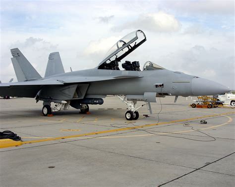 AN/AAS-38 FLIR pod mounted under an F/A-18 fuselage for night operations