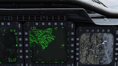 an/apg-70 radar system in f-15 eagle cockpit