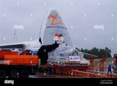 Antonov An-124 loading heavy industrial cargo through nose door