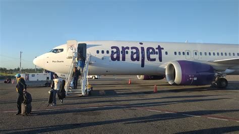 Arajet Boeing 737 MAX taking off from Santo Domingo airport