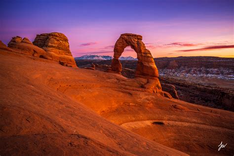Arches National Park landscape near Moab Utah with Delicate Arch