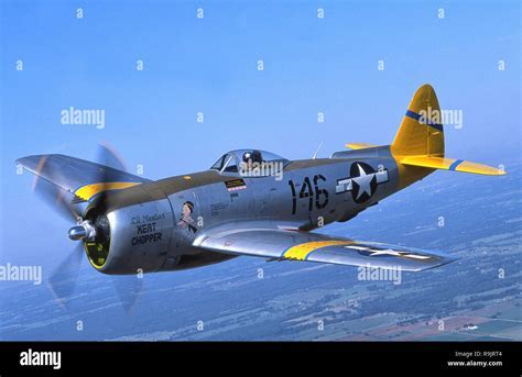 Archival photo of P-47 Thunderbolt aircraft during World War II