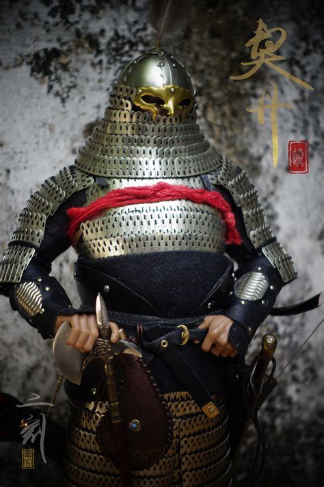Artistic reconstruction of Khitan warriors in traditional Liao Dynasty armor