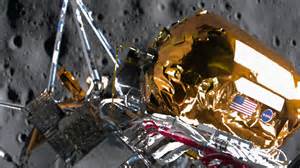 Artist’s concept of Intuitive Machines’ Odysseus lander on the Moon