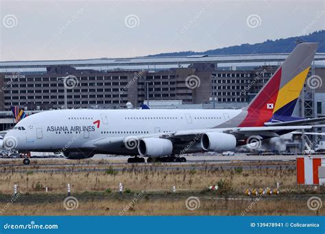 Asiana Airlines Airbus A380 taxiing at Seoul Incheon Airport