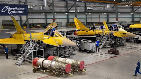 assembly line of Eurofighter Typhoon highlighting workforce transition challenges