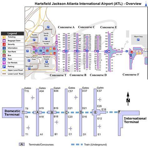 Atlanta Hartsfield Jackson seven concourses Plane Train airport gates