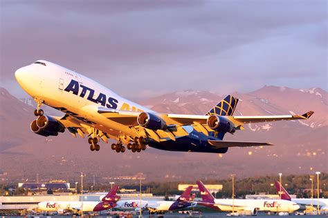 Atlas Air Boeing 747 cargo loading operations global freight network