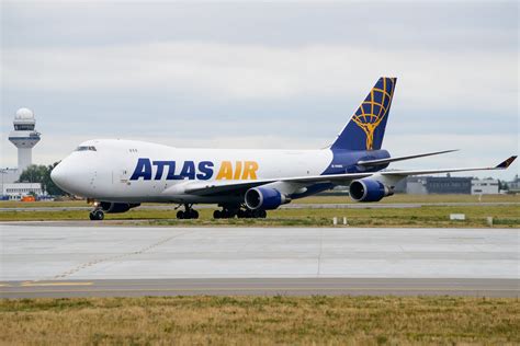 Atlas Air Boeing 747 freighter taxiing at Frankfurt Airport