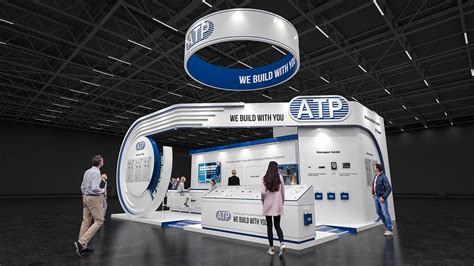 ATP booth at Embedded World trade show featuring ruggedized memory products