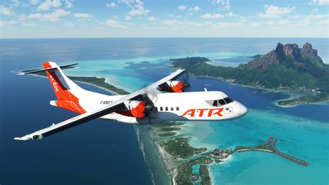 ATR 42-600 approaching a remote airstrip in Papua New Guinea