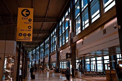 Austin Bergstrom International Airport Barbara Jordan Terminal exterior with commercial jets