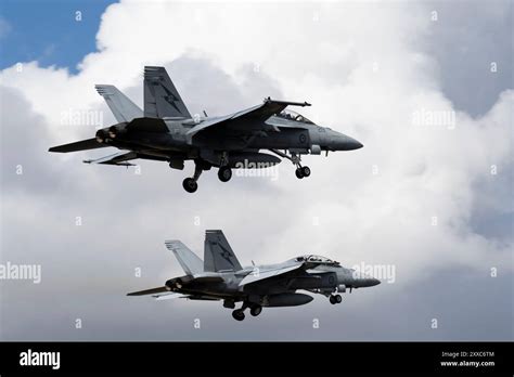 Australian F/A-18F Super Hornet taking off from RAAF Base Amberley