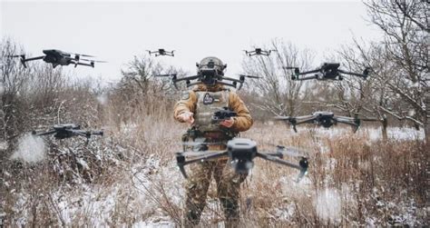 Autonomous Ukrainian drone swarm operating in GPS-denied conflict zone using Skynode S guidance systems