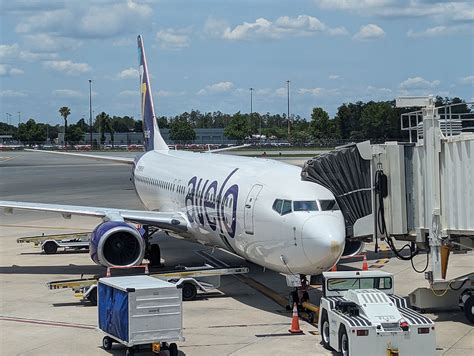 Avelo Airlines aircraft at an airport gate