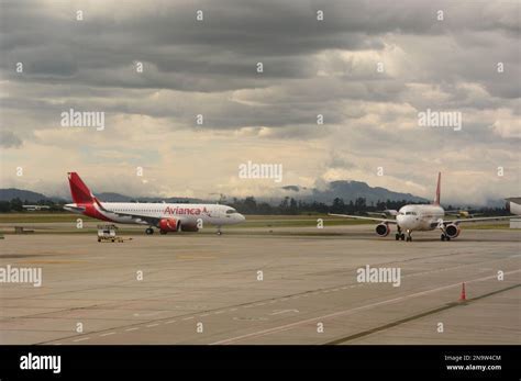 Avianca aircraft at a gate in El Dorado International Airport