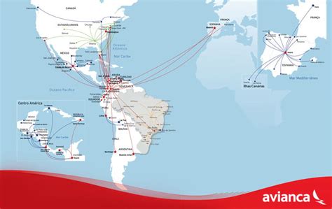 Avianca El Salvador route map highlighting key destinations