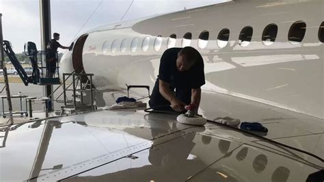 aviation ground support team coordinating aircraft cleaning