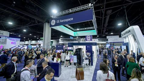 aviation trade show booth focused on aircraft parts and MRO services