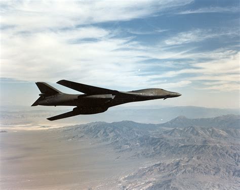 B-1B Lancer low altitude supersonic bomber terrain following flight