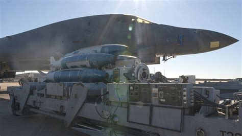 B-1B Lancer weapons bay loaded with conventional munitions