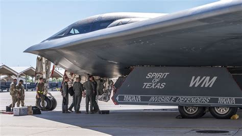 b-2 spirit taking off for long range mission whiteman afb