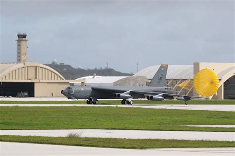 B-52 bomber formation during Indo-Pacific military exercise