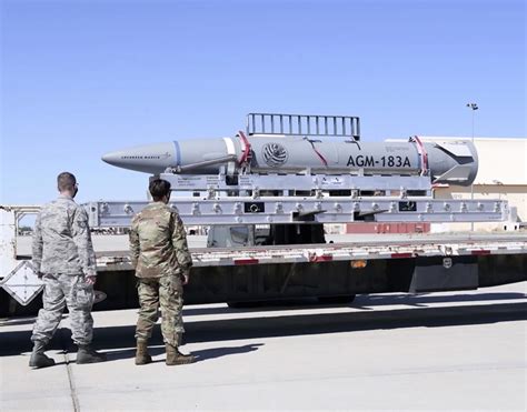 B-52 carrying hypersonic missile under wing hardpoint