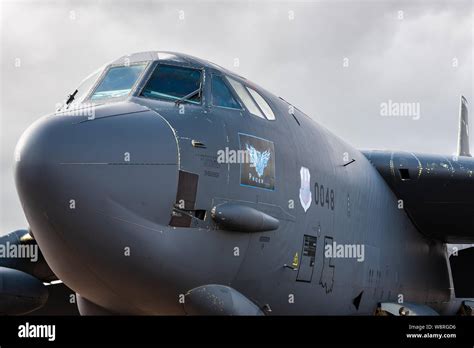 B-52 Stratofortress strategic bomber on runway at air force base