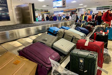 Baggage claim area with priority tagged luggage