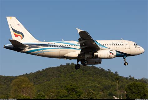 bangkok airways airbus a319 landing koh samui southeast asia skies premium regional travel