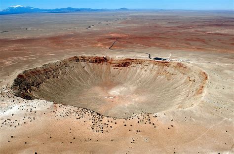 Barringer crater aerial view Arizona meteor impact site