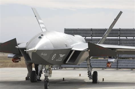Bayraktar KIZILELMA stealth unmanned fighter prototype during flight testing