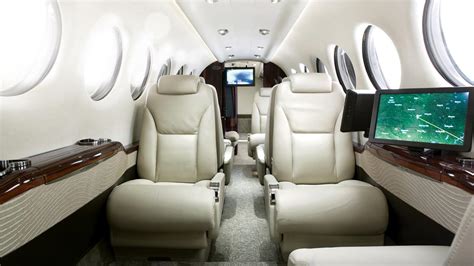 Beechcraft King Air 350i executive cabin interior with luxury seating