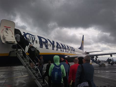 Belgian passengers boarding Ryanair at Maastricht before route cancellation