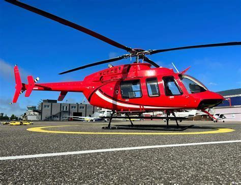 Bell 407 GXi in EMS configuration on hospital helipad in Florida, 2024