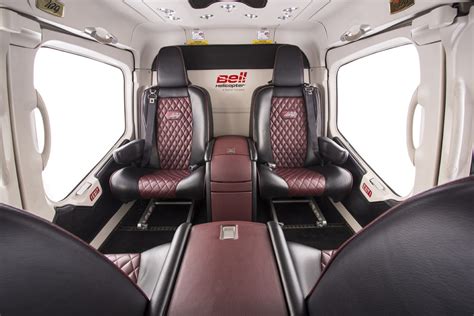 Bell 429 luxury helicopter interior with club seating for six passengers