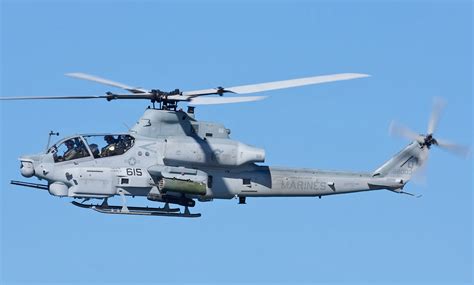 Bell AH1Z Viper Marine Corps attack helicopter in flight