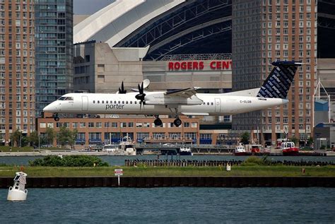 Billy Bishop Airport turboprop aircraft preparing for LaGuardia route