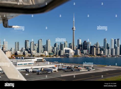Billy Bishop Toronto City Airport ferry terminal skyline