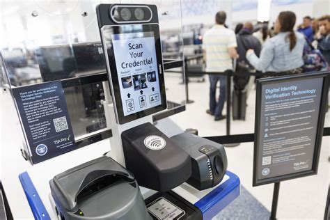 biometric tsa screening technology in use at modern us airport