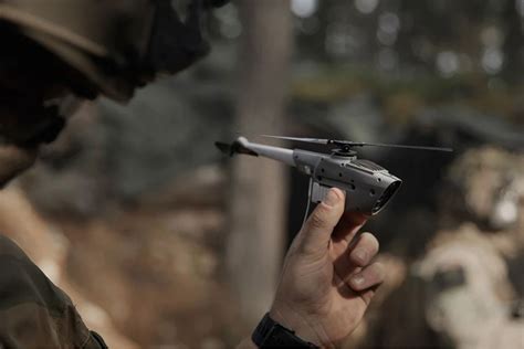 Black Hornet nano drone hovering during special forces reconnaissance