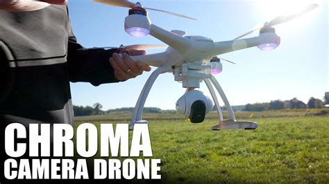 Blade Chroma 4K drone hovering steadily in mid-air against a clear sky