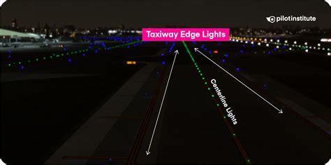 blue taxiway edge lights