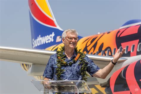 Bob Jordan Southwest Airlines CEO speaking during airline announcement