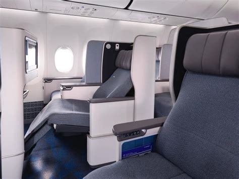 Boeing 737 lie-flat business class seat installed in narrowbody aircraft