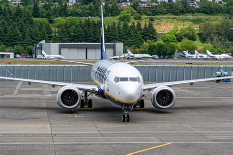 boeing 737 max 10 painted in ryanair colors at renton facility