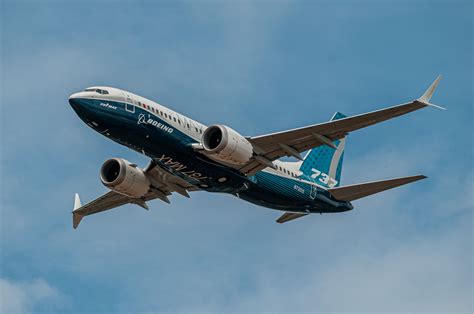 Boeing 737 MAX 7 in flight during FAA certification testing