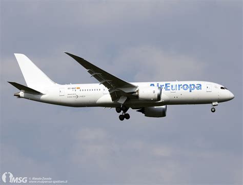 boeing 737 max 8 taking off in air europa livery over europe